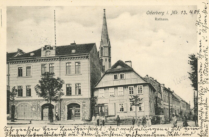 Rathaus 1904 | www.oderberg.damals.de