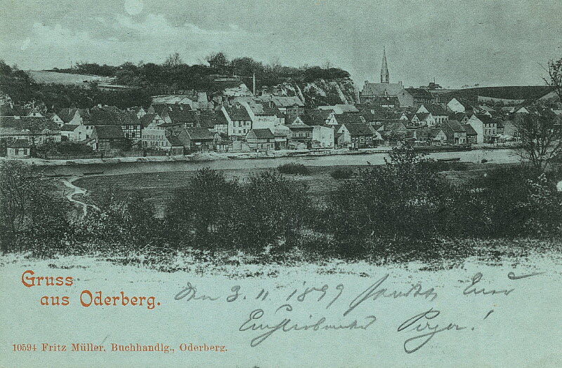 Alte Oder in Oderberg um 1899 | www.oderberg-damals.de
