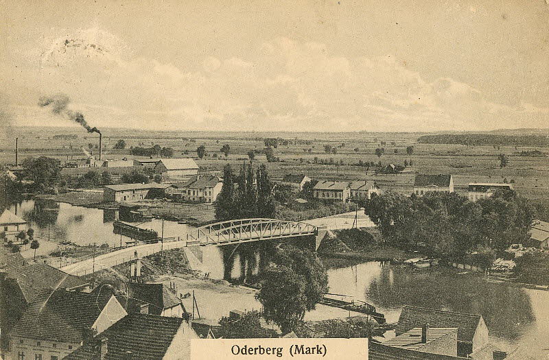 Brücke über die Alte Oder um 1926 | www.oderberg-damals.de