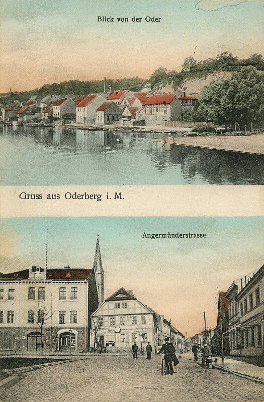 Angermünder Straße um 1916 | www.oderberg-damals.de