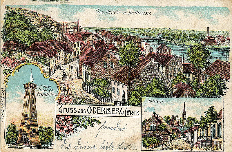 Lithographie um 1916 | www.oderberg-damals.de