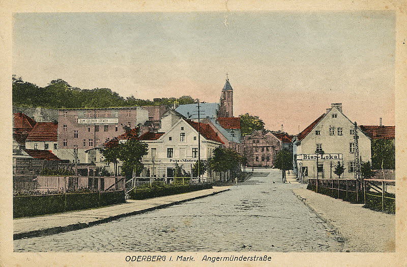 Angermünder Straße um 1920 | www.oderberg-damals.de