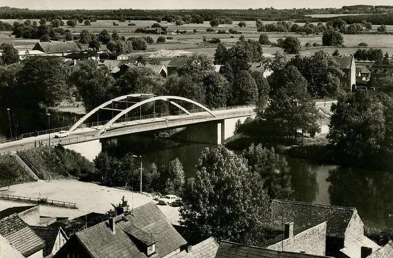 Blick zur Oderbrücke um 1974 | www.oderberg-damals.de