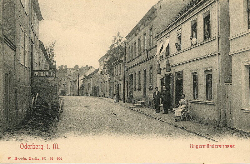 Angermünder Straße um 1910 | www.oderberg-damals.de