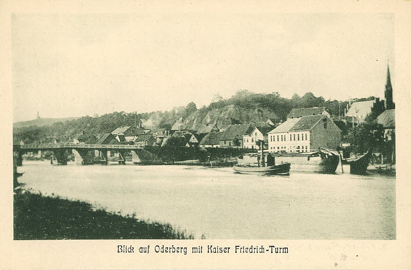 Blick zur Oderbrücke um 1915 | www.oderberg-damals.de