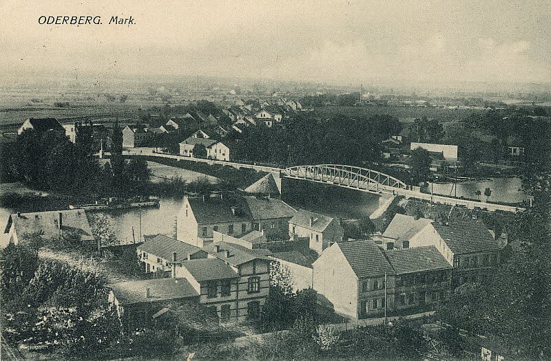 Blick zur Oderbrücke um 1925 | www.oderberg-damals.de