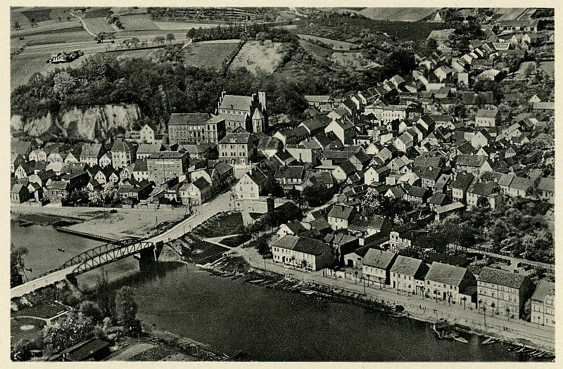 Blick zur Oderbrücke um 1940 | www.oderberg-damals.de