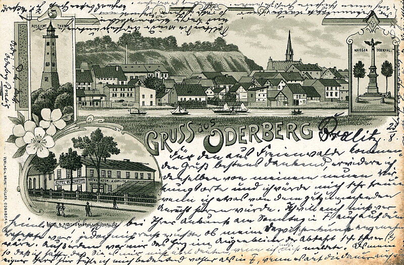 Lithographie um 1898 | www.oderberg-damals.de