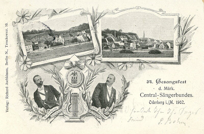 34. Gesangfest 1902 | www.oderberg-damals.de