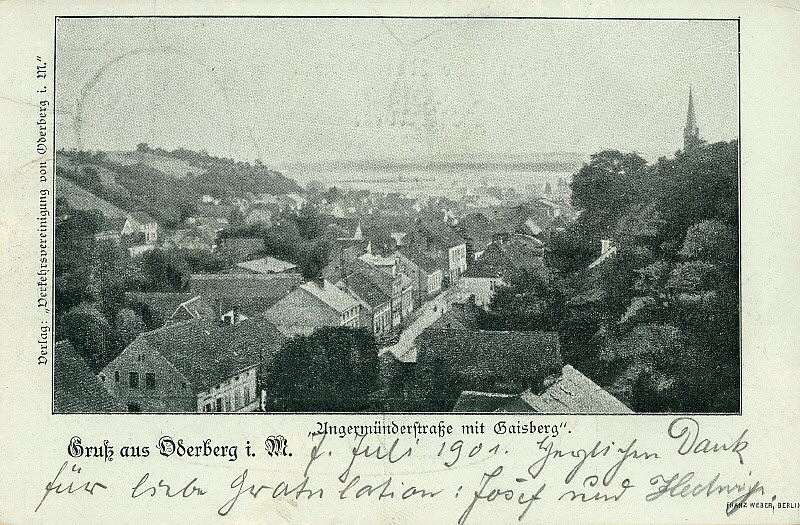 Angermünder Straße um 1916 | www.oderberg-damals.de