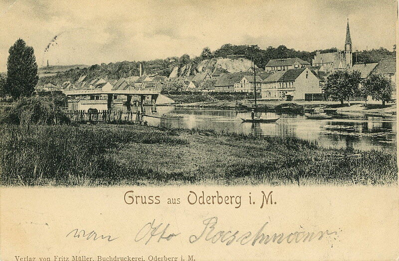Alte Oder in Oderberg um 1915 | www.oderberg-damals.de
