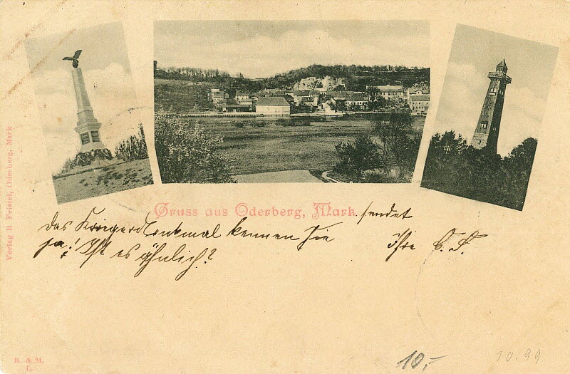 Denkmal und Aussichtsturm 1899 | www.oderberg-damals.de